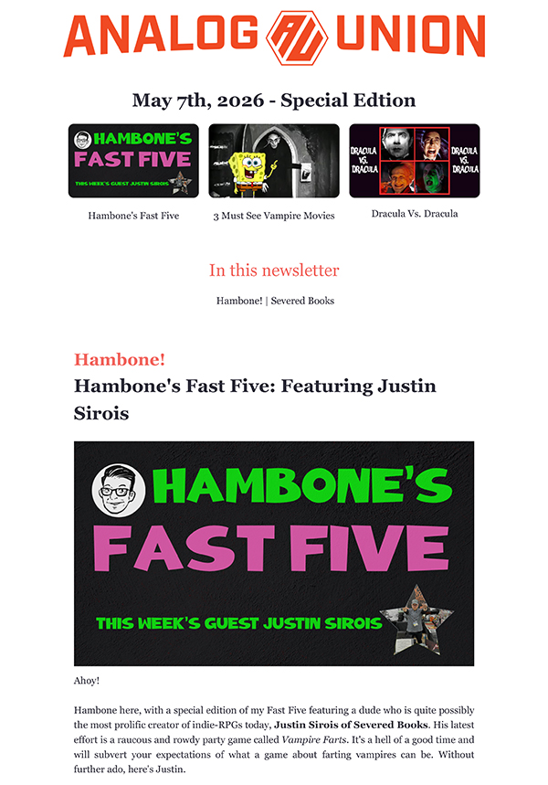 Tuesday, May 7th Special Edition